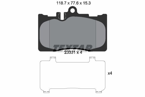 TEXTAR 2333102 Brake Pad Set, disc brake
