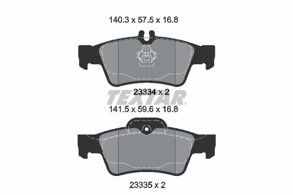 TEXTAR 2333403 Brake Pad Set, disc brake