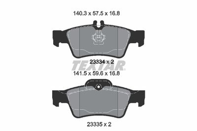 Brake Pad Set, disc brake TEXTAR 2333403