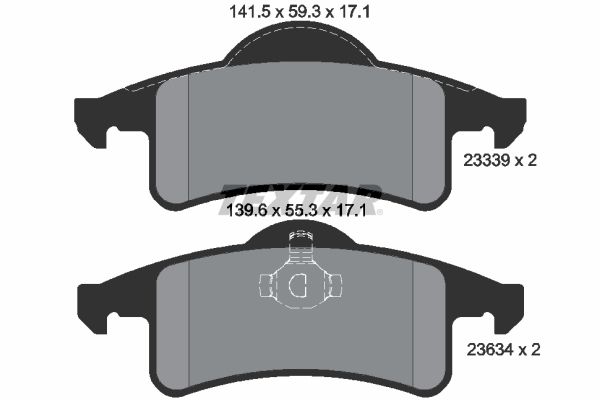 TEXTAR 2333901 Brake Pad Set, disc brake