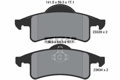 Brake Pad Set, disc brake TEXTAR 2333901