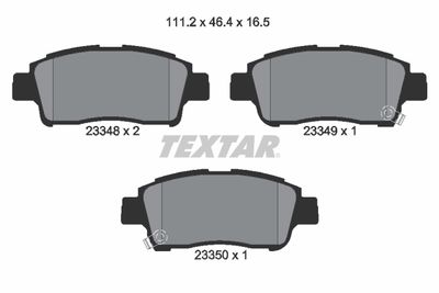 Brake Pad Set, disc brake TEXTAR 2334803