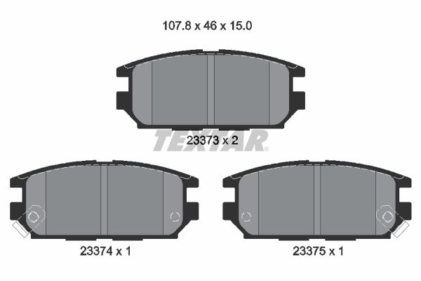 TEXTAR 2337301 Brake Pad Set, disc brake