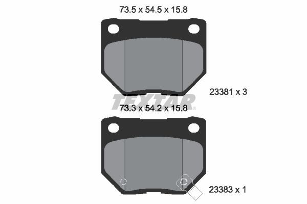 TEXTAR 2338102 Brake Pad Set, disc brake