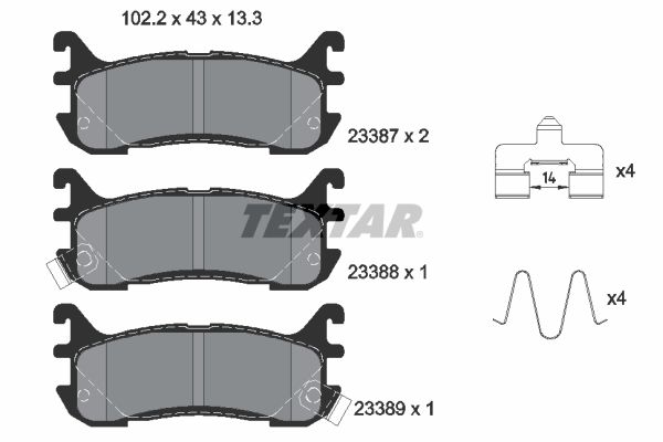 TEXTAR 2338704 Brake Pad Set, disc brake