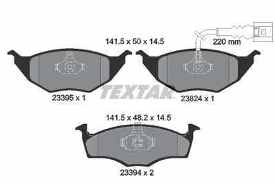 Brake Pad Set, disc brake TEXTAR 2339502