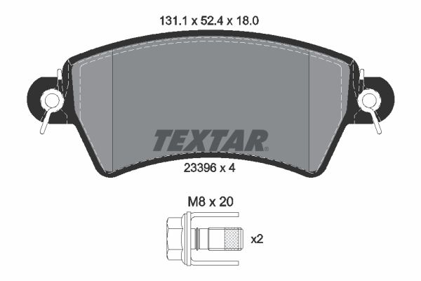 TEXTAR 2339602 Brake Pad Set, disc brake
