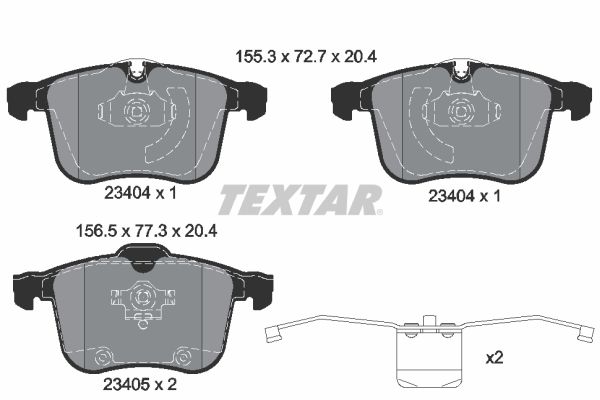 TEXTAR 2340404 Brake Pad Set, disc brake