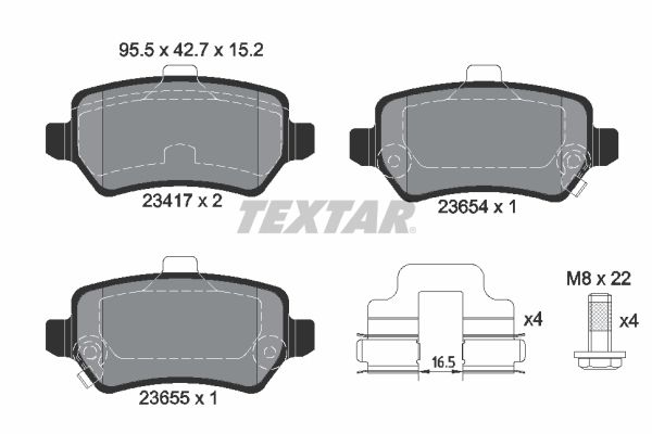 TEXTAR 2341703 Brake Pad Set, disc brake