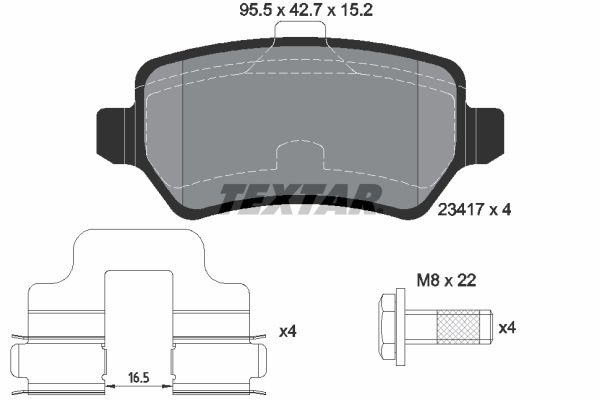 TEXTAR 2341781 Brake Pad Set, disc brake