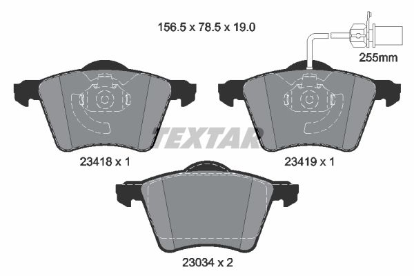 TEXTAR 2341801 Brake Pad Set, disc brake