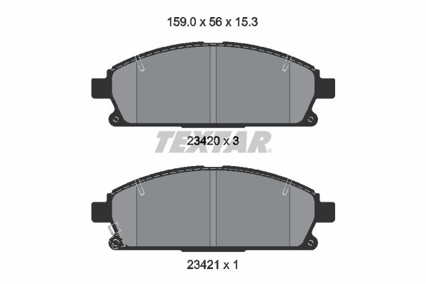 TEXTAR 2342006 Brake Pad Set, disc brake