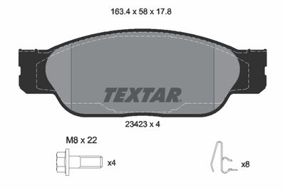 Brake Pad Set, disc brake TEXTAR 2342301