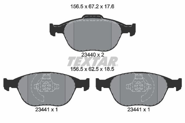 TEXTAR 2344004 Brake Pad Set, disc brake