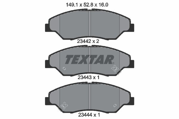 TEXTAR 2344201 Brake Pad Set, disc brake
