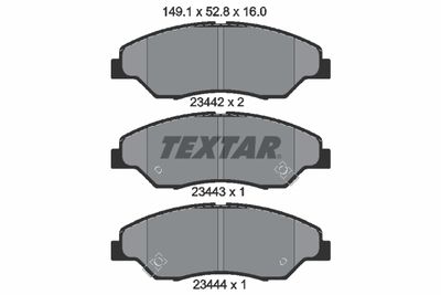 Brake Pad Set, disc brake TEXTAR 2344201