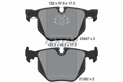 Brake Pad Set, disc brake TEXTAR 2344702