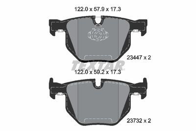 Brake Pad Set, disc brake TEXTAR 2344704
