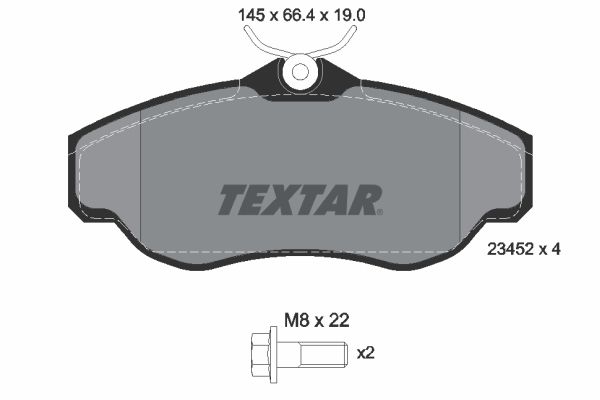 TEXTAR 2345201 Brake Pad Set, disc brake