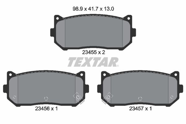 TEXTAR 2345501 Brake Pad Set, disc brake