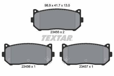 Brake Pad Set, disc brake TEXTAR 2345501