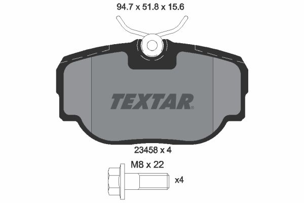 TEXTAR 2345801 Brake Pad Set, disc brake