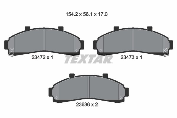TEXTAR 2347201 Brake Pad Set, disc brake