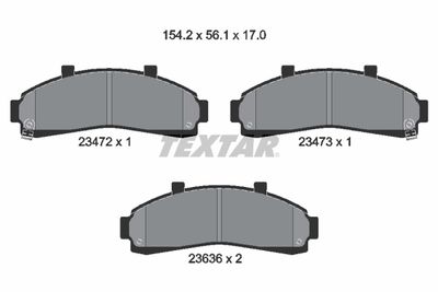 Brake Pad Set, disc brake TEXTAR 2347201
