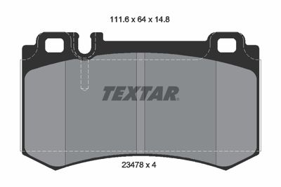 Brake Pad Set, disc brake TEXTAR 2347802