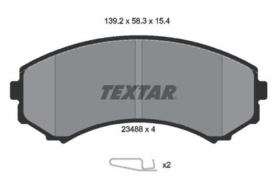Brake Pad Set, disc brake TEXTAR 2348801