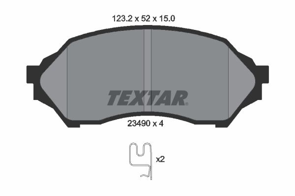 TEXTAR 2349002 Brake Pad Set, disc brake