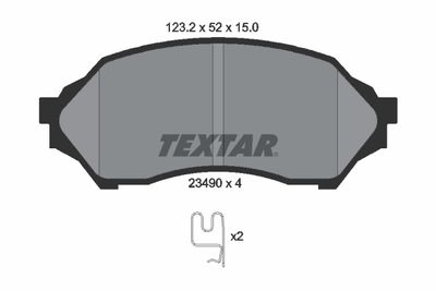 Brake Pad Set, disc brake TEXTAR 2349002