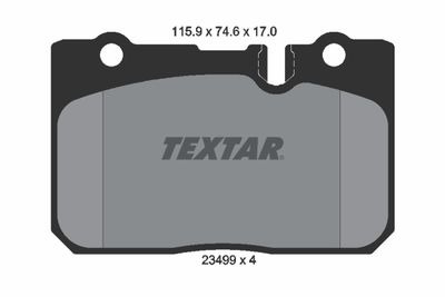 Brake Pad Set, disc brake TEXTAR 2349901