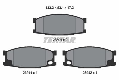 Brake Pad Set, disc brake TEXTAR 2350101