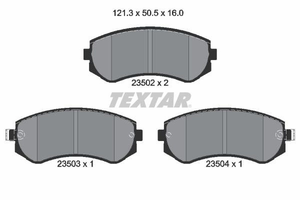 TEXTAR 2350201 Brake Pad Set, disc brake