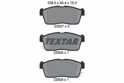 Brake Pad Set, disc brake TEXTAR 2350701