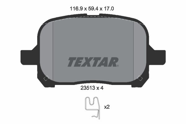 TEXTAR 2351302 Brake Pad Set, disc brake