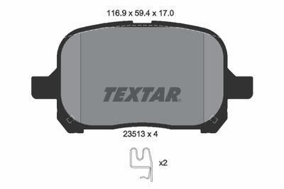 Brake Pad Set, disc brake TEXTAR 2351302