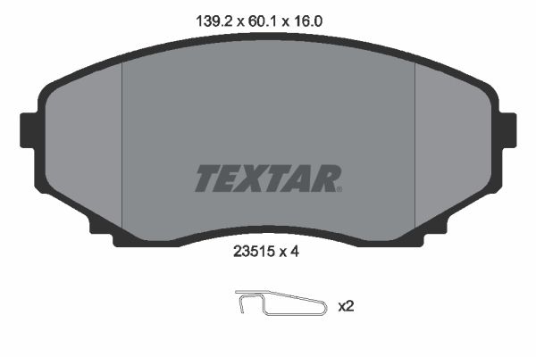 TEXTAR 2351501 Brake Pad Set, disc brake
