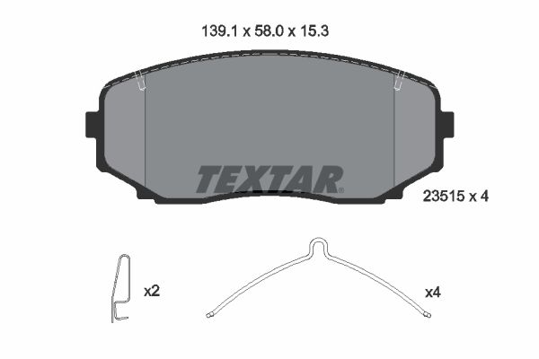 TEXTAR 2351505 Brake Pad Set, disc brake