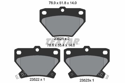 Brake Pad Set, disc brake TEXTAR 2352101