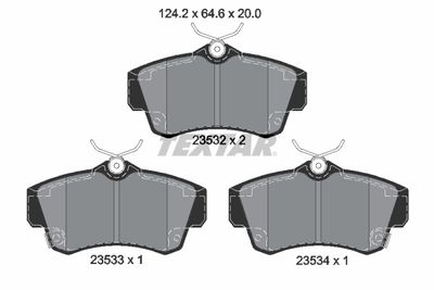 Brake Pad Set, disc brake TEXTAR 2353202