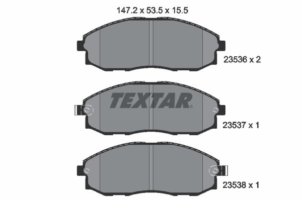 TEXTAR 2353601 Brake Pad Set, disc brake
