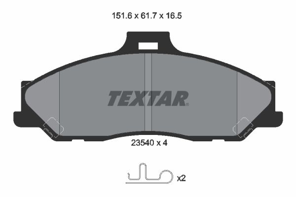 TEXTAR 2354001 Brake Pad Set, disc brake