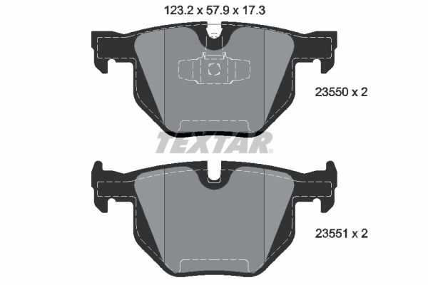 TEXTAR 2355001 Brake Pad Set, disc brake