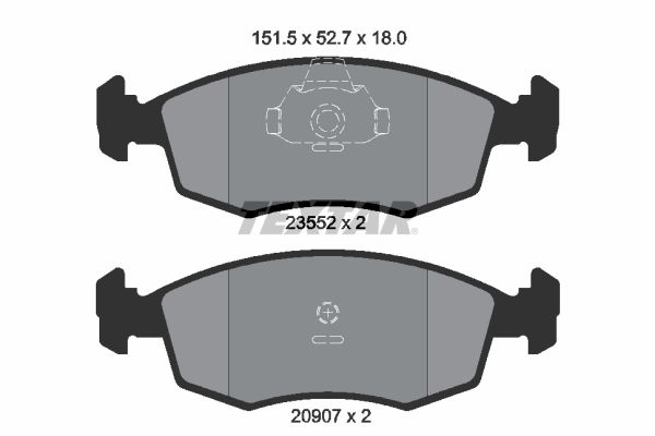 TEXTAR 2355202 Brake Pad Set, disc brake