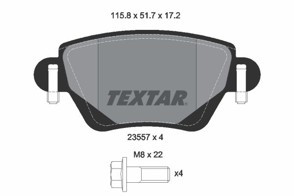 TEXTAR 2355701 Brake Pad Set, disc brake