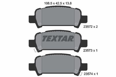 Brake Pad Set, disc brake TEXTAR 2357202