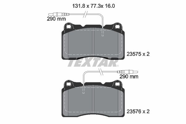 TEXTAR 2357501 Brake Pad Set, disc brake