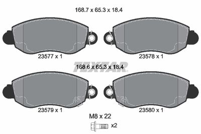 Brake Pad Set, disc brake TEXTAR 2357701